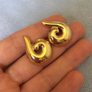 Vintage Trifari earrings Paisley Swirl earrings for pierced ears image 5