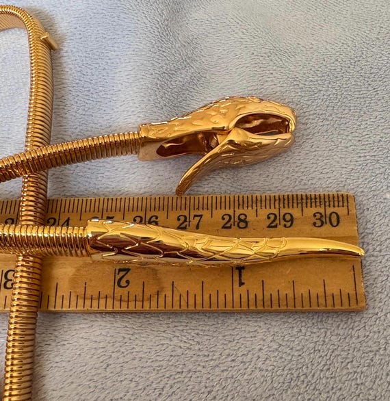 Rare Yves Saint Laurent YSL Chain Coiled Snake Chain … - Gem display picture 1