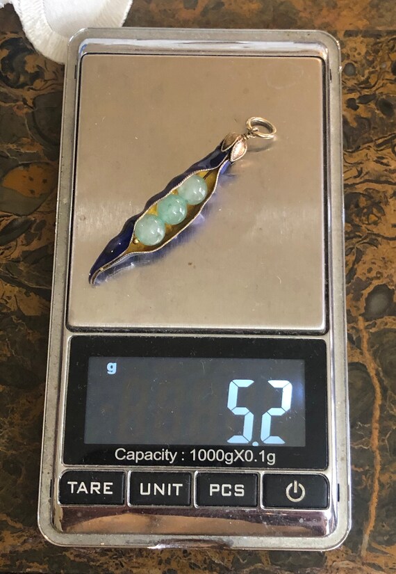 Chinese Export Enamel Jade Three peas in pod 3D J… - image 10