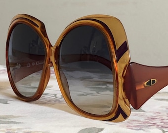 肌触りがいい Christian Vintage Dior Sunglasses Frame Honey Optyl 2044-80 小物
