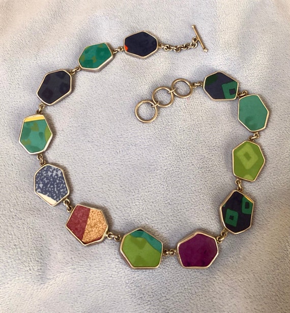 Statement Necklace Handmade Sterling Silver multi… - image 9