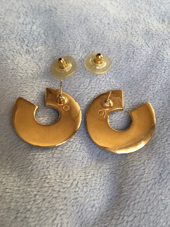 Vintage Retired Swarovski Earrings Art Deco Fan W… - image 4
