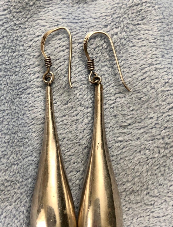 MCM Solid Sterling Whimsical Cone Earrings - image 3