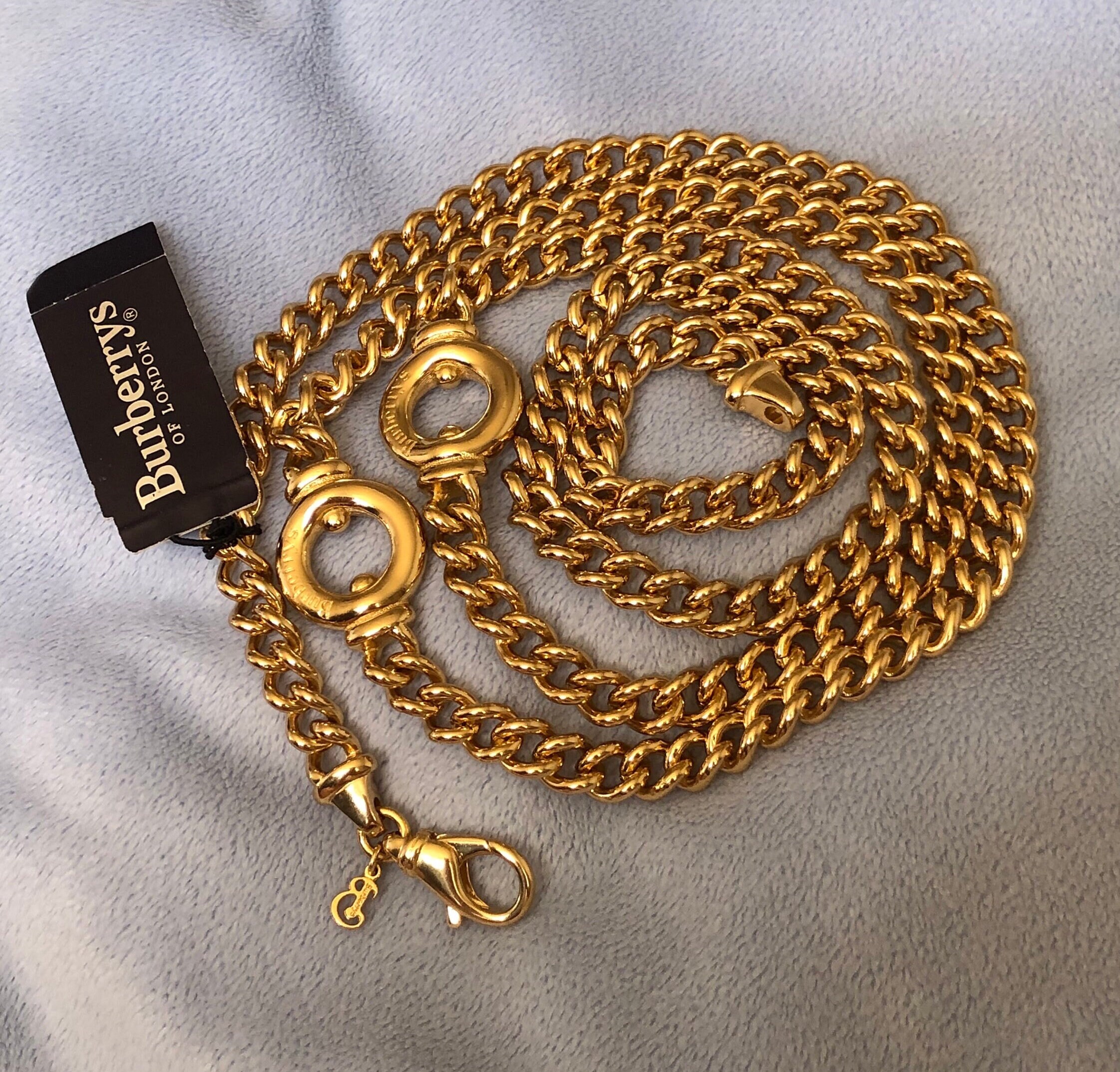 小物 Burberry Blue Label Logo Gold chain belt Burberry Blue Label Logo Gold chain belt