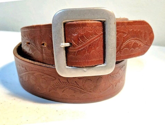 ralph lauren brown leather belt