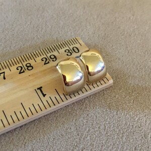 Vintage Gold plated Half Hoop Free Form Plain Stud earrings