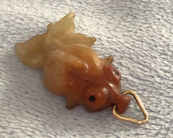 Carved Jade Fish Pendant Charm