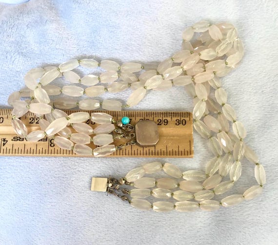 Art Deco Translucent Agate Necklace Individually … - image 3