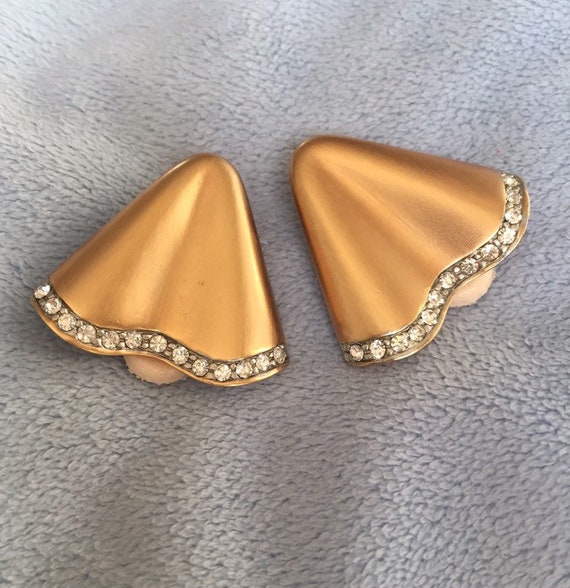 Vintage Deco Fan Earrings by Les Bernard - image 6