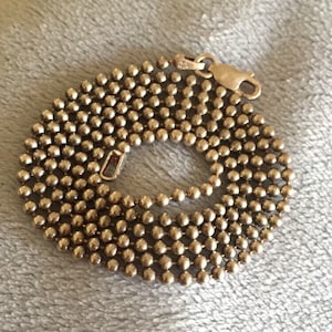 Vintage Sterling Silver Necklace Ball Chain 24”