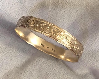 竹デザイン スターリングシルバー バングル - 7インチ - Etsy 日本