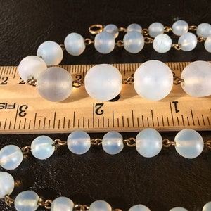 Art Deco Round graduated Opalite Opalescent necklace 18 inch image 4