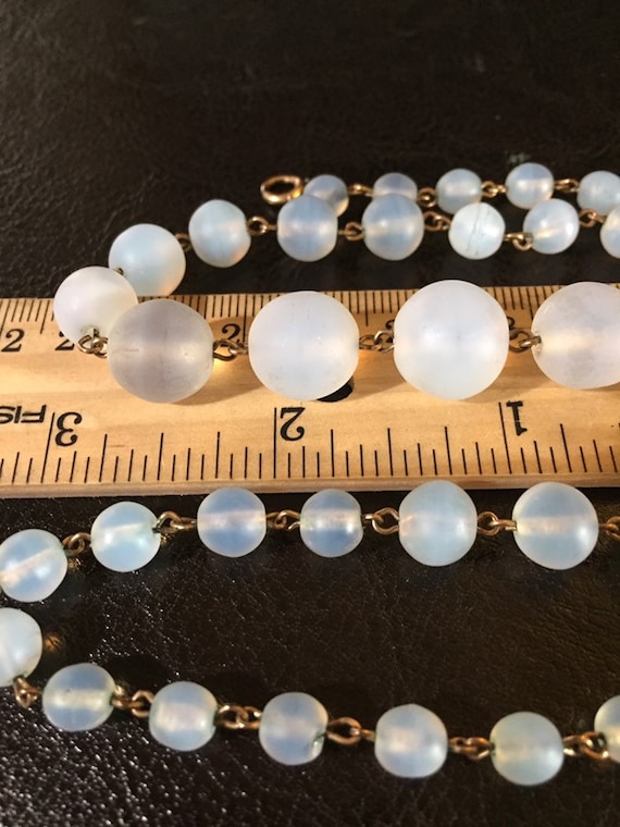 Art Deco Round graduated Opalite Opalescent neckl… - image 4