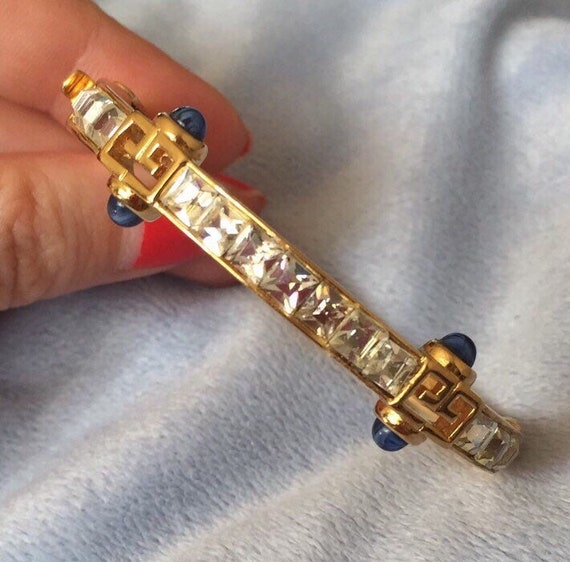 Vintage Bijoux Givenchy Logo Bangle Gripoix Bracelet - Etsy