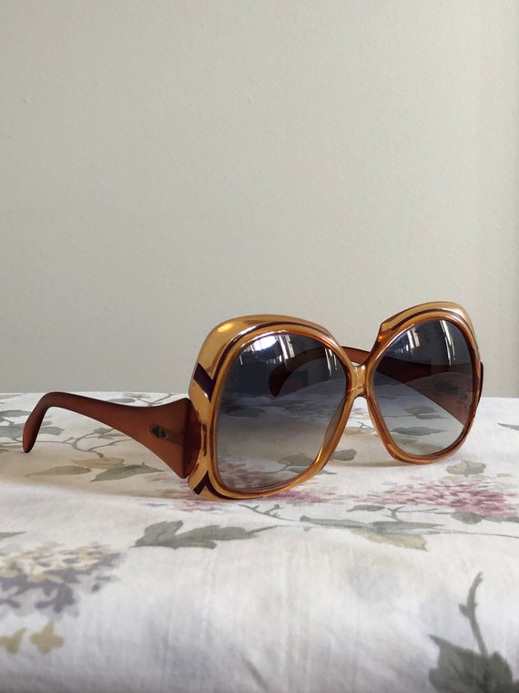 Vintage Christian Dior 2044-80 Optyl Honey Frame Sunglasses