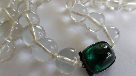 Art Deco Pools of Light Rock Crystal Necklace W/S… - image 7
