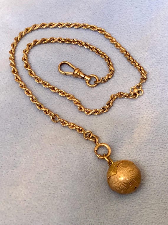 Victorian Pocket Watch Rope Chain Necklace W/chestnut Fob - Etsy display picture 1