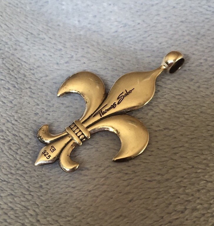 THOMAS SABO ネックレス Fleur-de-lis ケース付き Vintage Early Design Thomas Sabo Sterling Silver Fleur De Lis