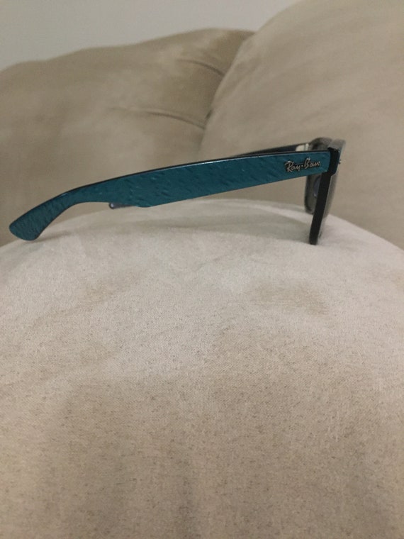 B&L RayBan Glasses USA Wayfarer Turquoise Black - image 2