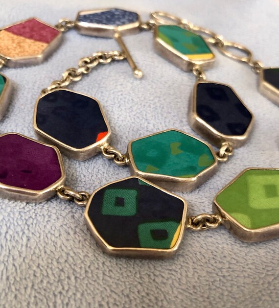 Statement Necklace Handmade Sterling Silver multi… - image 5