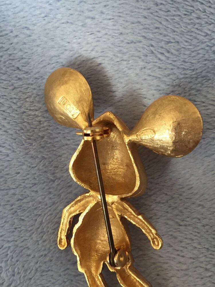 Rare 1960 Sphinx for Boucher Topo Gigio Mouse Pin Brooch W Rare 1960 Sphinx for Boucher Topo Gigio Mouse Pin Brooch W
