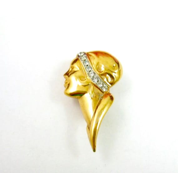 Rare Trifari pin Art Deco classic 1920's Flapper … - image 1