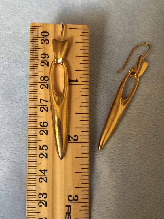 Vintage Robert Lee Morris Equestrian Shield Drop Earr… Gem