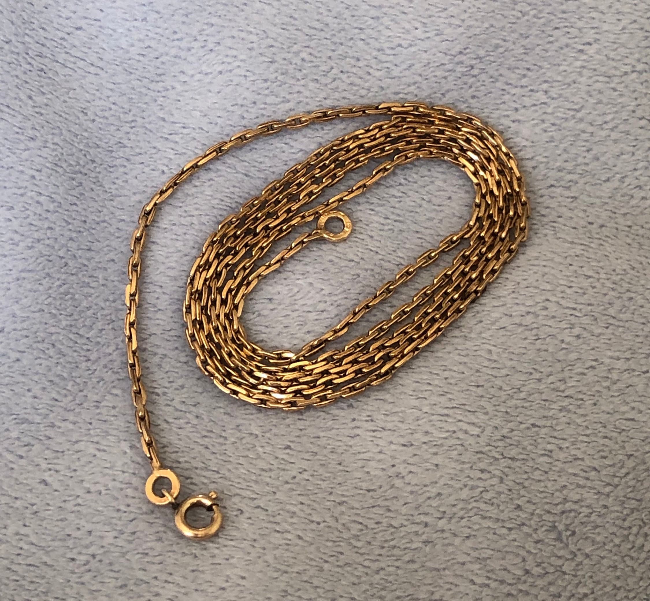 アクセサリー Vintage Silver Gold Fill Necklace 925 1950 Vintage 12K Rose Gold Filled Chain Necklace 25” Marked 1/20