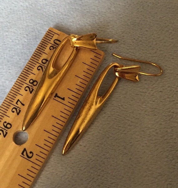 Vintage Robert Lee Morris Equestrian Shield Drop Earr… Gem