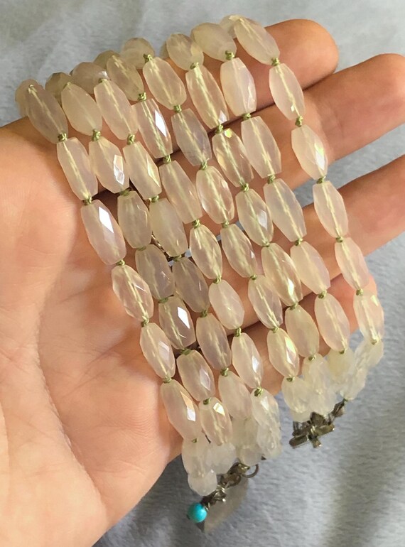 Art Deco Translucent Agate Necklace Individually … - image 6