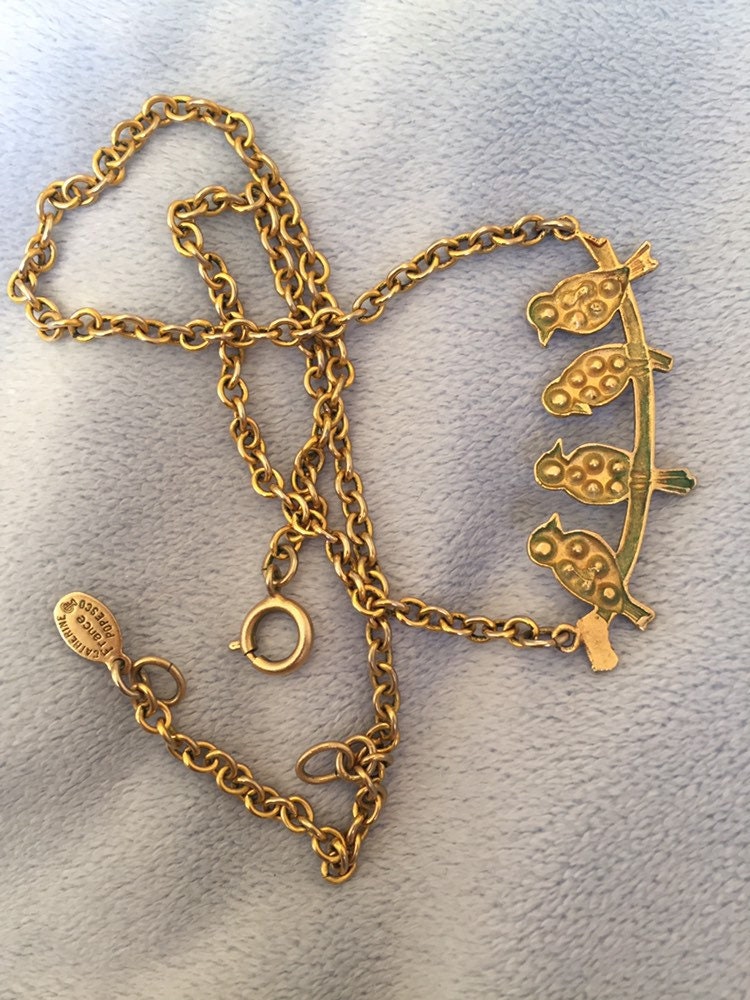 Vintage Catherine Popesco France Bird Row Necklace With Vintage Catherine Popesco France Bird Row Necklace With
