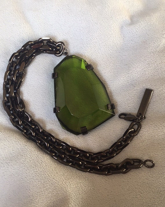 Vintage Rare Burberry Chain Link Necklace w/Facet… - image 9