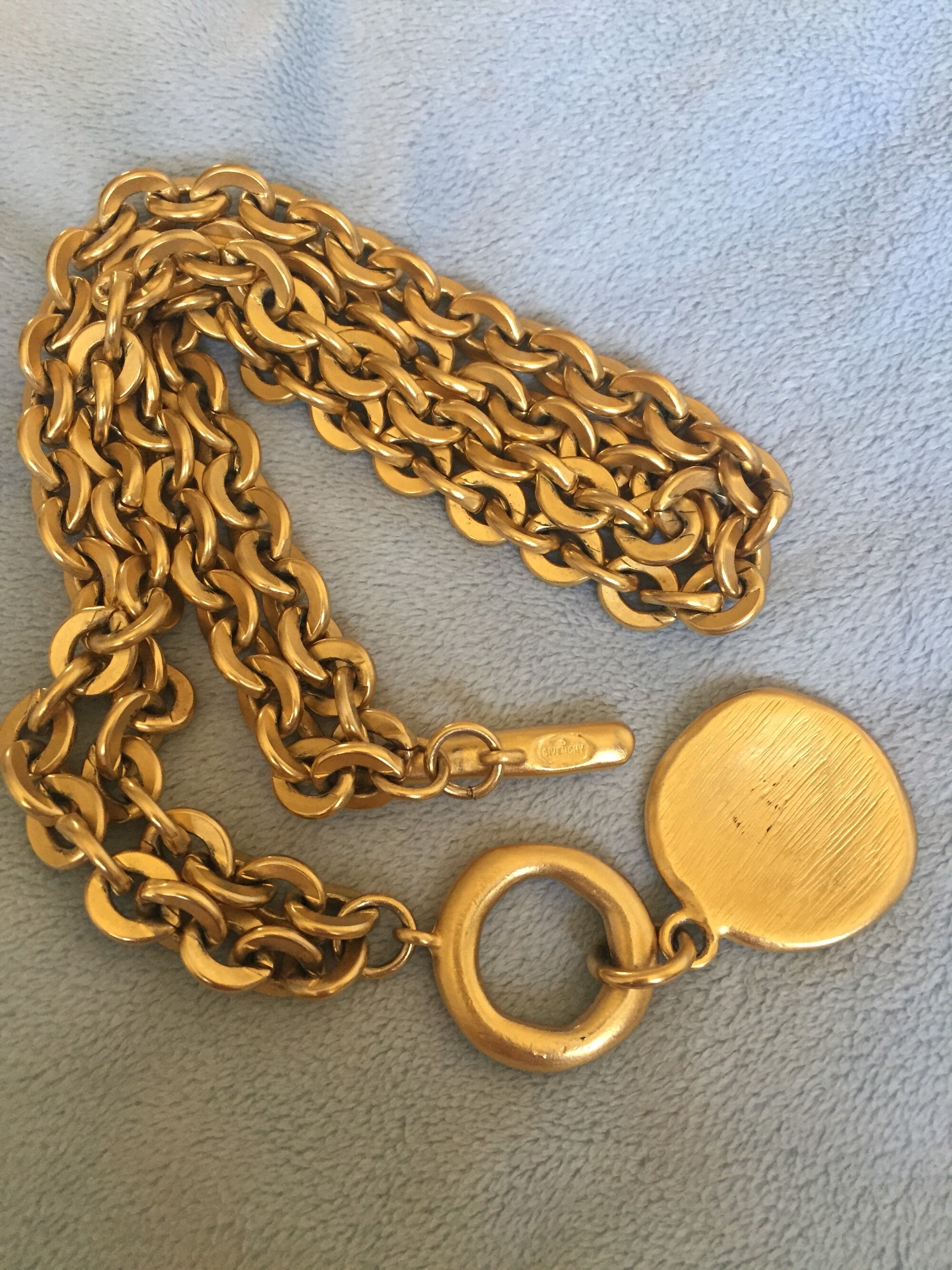 Givenchy Runway Couture Matte Gold Toggle Necklace MULTI PURPOSE 