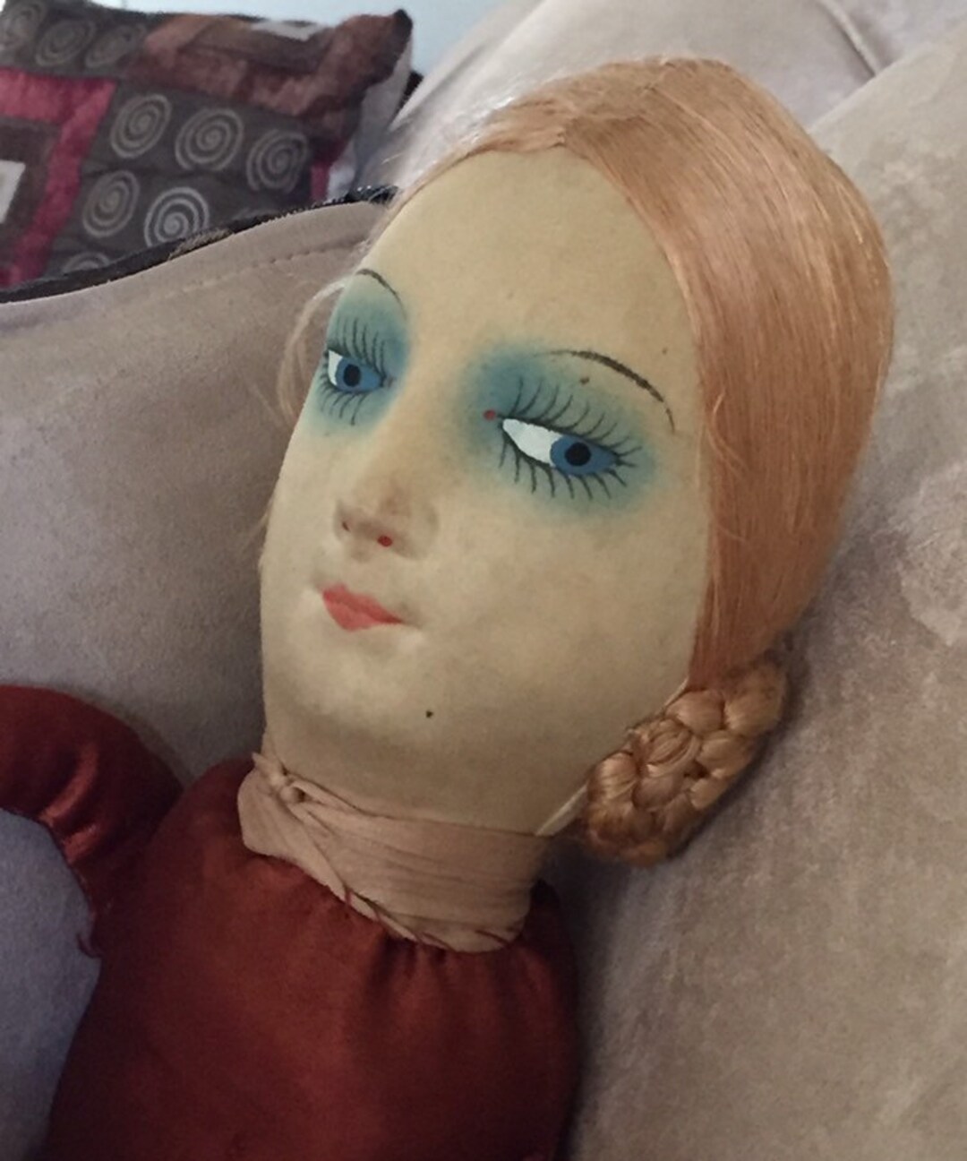 ANCIENNE DEMI TÊTE DE POUPÉE DE SALON BOUDOIR DOLL ... - eBay