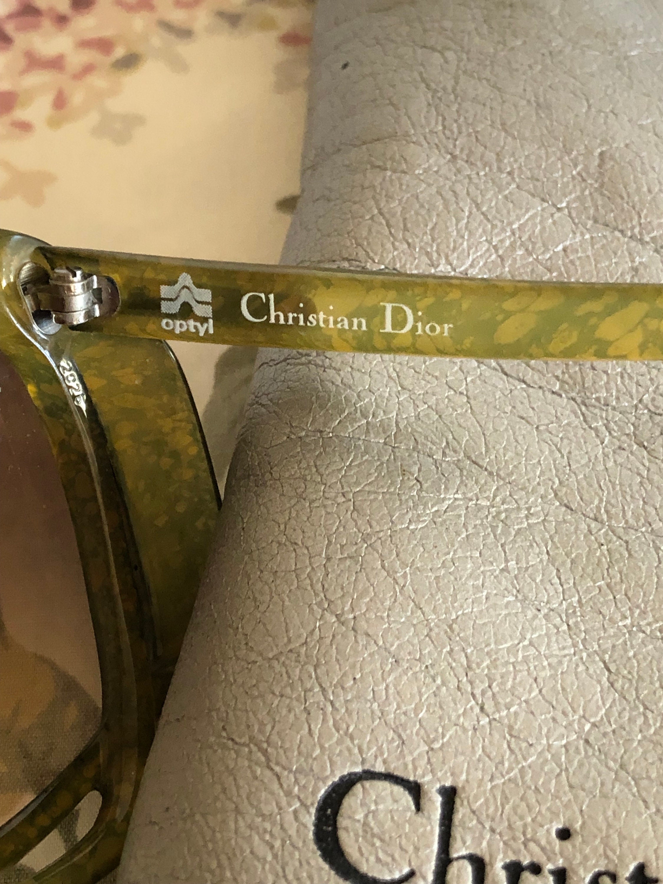 Vintage CHRISTIAN DIOR 2026-50 Optyl Jade Frame Sunglasses W Vintage CHRISTIAN DIOR 2026-50 Optyl Jade Frame Sunglasses W