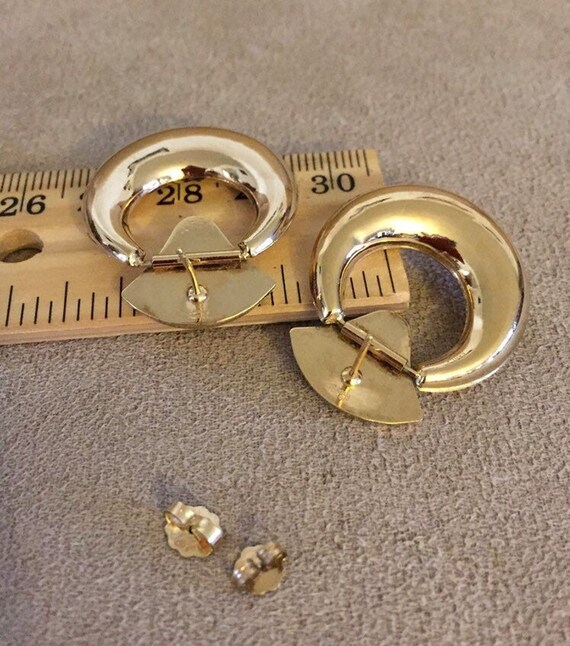 Vintage 14K Gold Filled signed Carla Hoop Earrings Pi… Gem