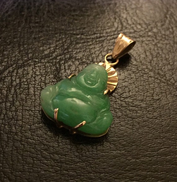 925 STERLING SILVER BABY JADE BUDDHA PENDANT 24'' MOON CUT CHAIN NECKLACE  10g | eBay