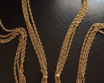 Vintage YSL Tassel Chain Belt Necklace, Yves Saint Laurent  display picture 1