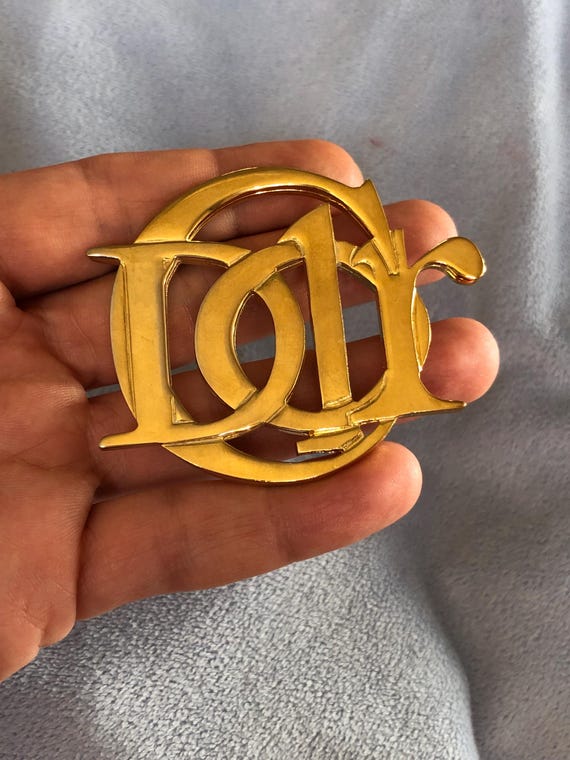 Large Christian Dior Logo Brooch Unisex - Etsy
