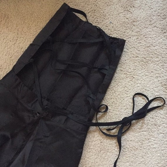 Vintage 1970's Open Back Black Jumpsuit SIZE 5 SMA