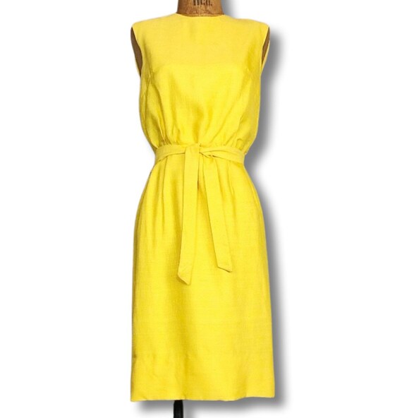 Mad man wiggle Shift Dress 1960s Gay Gibson Yello… - image 2