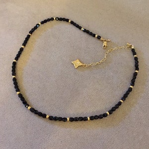 Vintage Givenchy Black Crystal Necklace