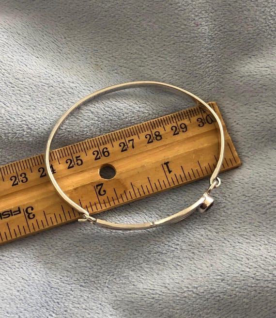 Deco Ivy Amethyst Solid Sterling Wrap Cuff Bangle… - image 3