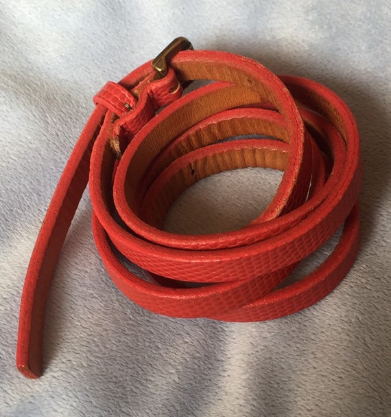 VTG Late 90’s Gap Genuine Leather Red belt Size S… - image 2