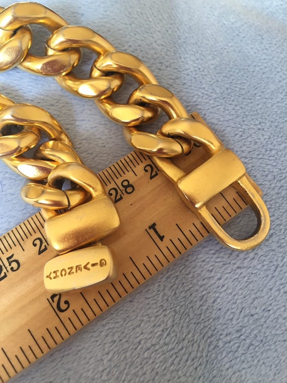 Vintage Chunky Chain Matte Gold Givenchy Bracelet