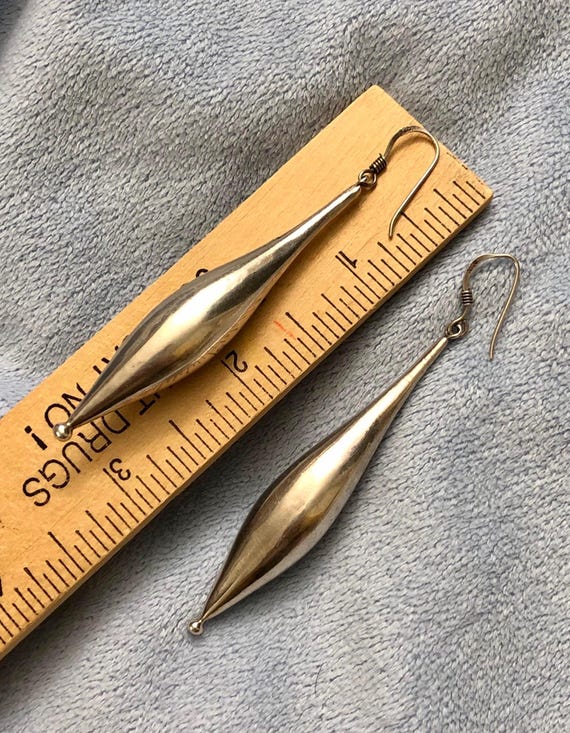 MCM Solid Sterling Whimsical Cone Earrings - image 8