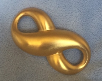 Vintage Bijoux Givenchy Matte Satin finish Infinity Love Brooch Pin