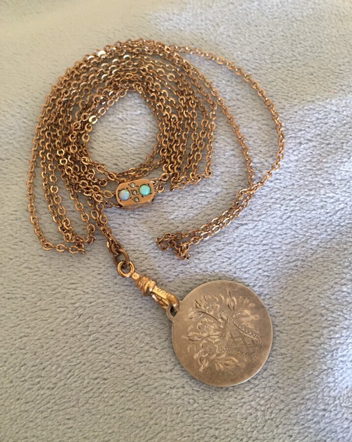 アクセサリー 2WAY STONE LIKE SLIDE CHAIN NECKLACE Victorian Antique Opal & Pearl Pocket Watch Slide Chain