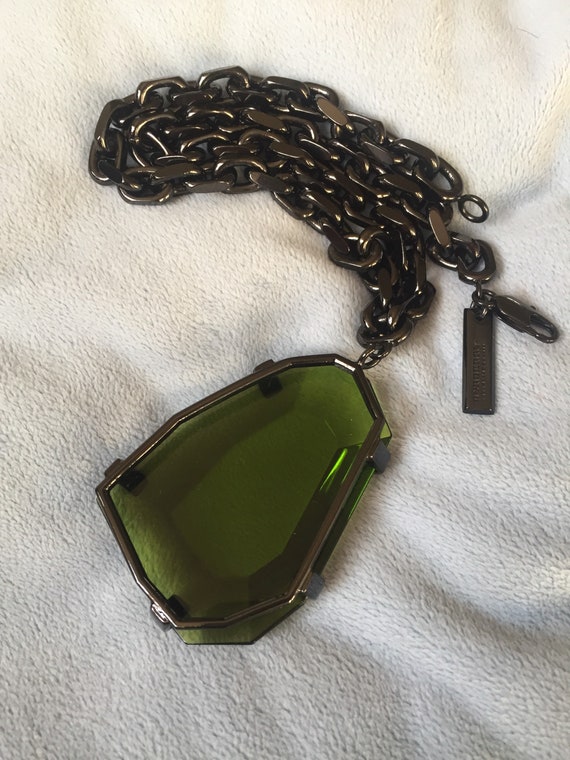 Vintage Rare Burberry Chain Link Necklace w/Facet… - image 7