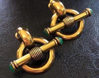 Pendientes de aro con candado del amor, estilo vintage de los años 70.